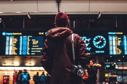 Traveler at the airport