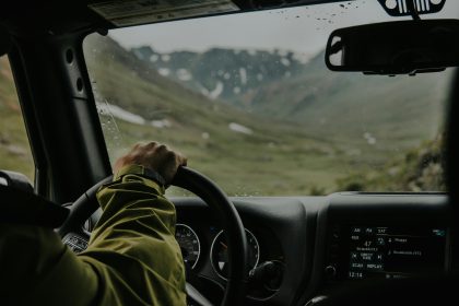 Someone driving with mountains in the background - Vehicle Questions